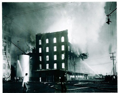 Stockton - Fires and Fire Prevention 1930-1940: Fire at Taylor Milling Company, 701 W. Weber Ave