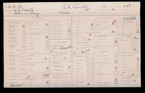 WPA household census for 12123 ATHENS WAY, Los Angeles County