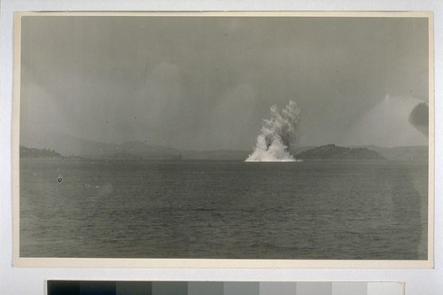 Blowing up of Shag Rock. 1890s