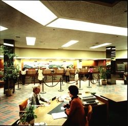 Lobby of the Exchange Bank main office, Santa Rosa, California, 1980