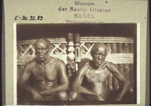 Ekonge and Njonji from Nikok, two brothers who were baptised in Nikok in July 1931 after giving up their Losango-sticks