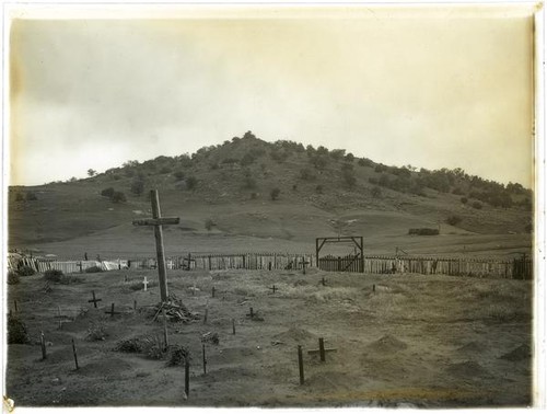 Indian cemetery at Santa Ysabel Asistencia, near Santa Ysabel, circa 1902