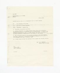 Edward Dockweiler's request for retirement from the Navy, April 22, 1949