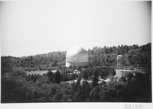 The 200-inch telescope dome, and power house, Palomar Observatory