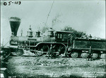 First locomotive in Calif 1855. Photo at Folsom, brought around the Horn, no. 29