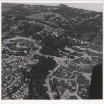 Aerial view of Dimond Canyon and surounding, still largely undeveloped, neighborhoods in Oakland, California