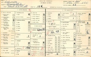 WPA household census for 134 WEST 52ND STREET, Los Angeles County