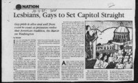 Lesbians, gays to set Capitol straight
