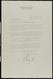 Sterling C. Lines, letter, 1938-06-25, to Hamlin Garland