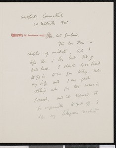 Van Wyck Brooks, letter, 1925-09-10, to Hamlin Garland