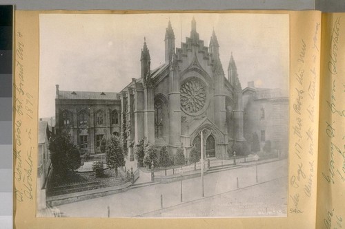 Star King's Church on Geary St. South side bet. Grant Ave. and Stockton in 1879