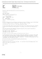 [Email from Gerald Barry to Ben Hartley regarding Old Stock in Lisna]