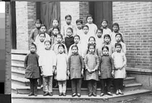 Class of girls at day school, Fuzhou, Fujian, China, ca. 1925