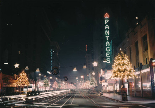 Hollywood Blvd. at Christmas