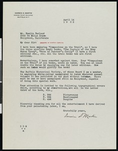 Darwin D. Martin, letter, 1932-04-14, to Hamlin Garland