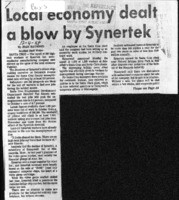Local economy dealt a blow by Synertek
