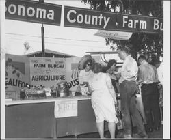 Sonoma County Farm Bureau booth at Old Adobe Festival, Petaluma, California, about 1955