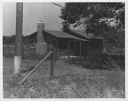 Small, single-story house in an unidentified rural location in Sonoma County, California, 1960s or 1970s