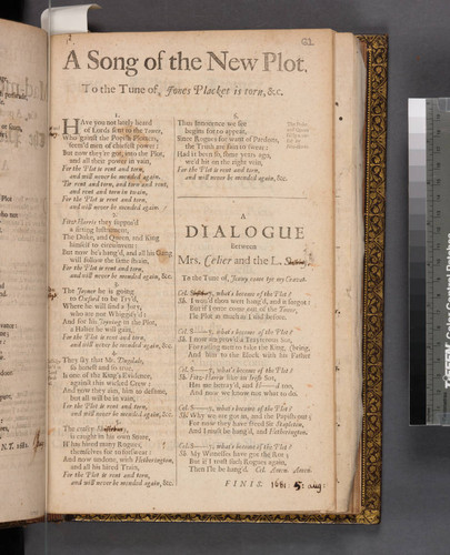 A song of the new plot. To the tune of, Jones placket is torn, &c