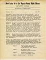 News Letter of the Los Angeles County Public Library July 1949