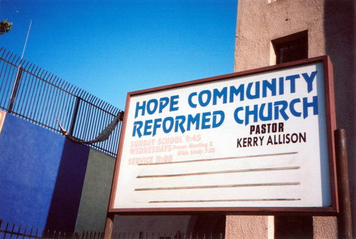 Hope Reformed Church marquee