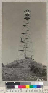 Orange County Farm Bureau forestry tour visit to Lookout Cove at Santiago Peak tower of the U.S. Forest Service. W. Metcalf - Oct. 1931