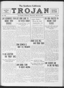 The Southern California Trojan, Vol. 7, No. 82, March 08, 1916