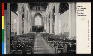 Interior of St. George's Cathedral, Freetown, Sierra Leone, ca.1920-1940