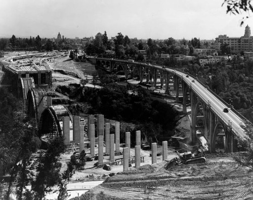 Bridge under construction, Pasadena