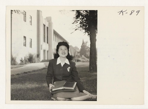 Thelma Takeda is the first Nisei student to return to San Jose State College. Thelma is a Junior in Commerce