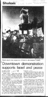 Downtown demonstration supports Israel and peace