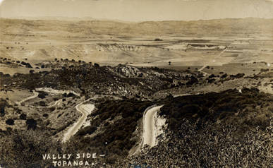 Topanga Canyon view towards the San Fernando Valley