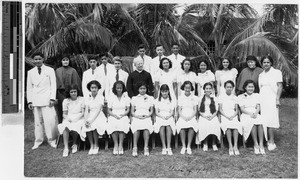Ninth grade graduates at St. Anthony's School, Kalihi, Honolulu, Hawaii, 1939