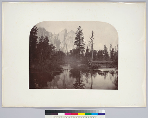 [Yosemite:] River view down the Valley. [Merced River.]