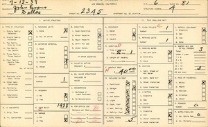 WPA household census for 2345 DALLAS, Los Angeles