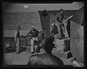 Dress rehearsal for stage play, "Stevedore," California Labor School