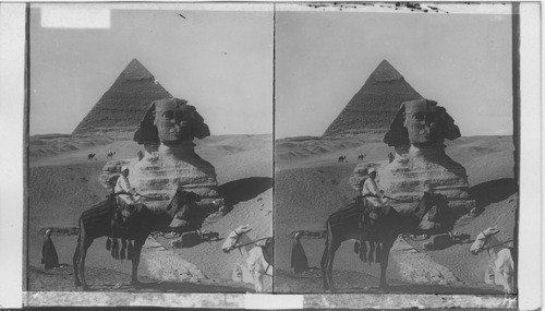 The Great Sphinx of Gizeh, the largest royal portrait ever hewn, Egypt
