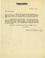 Letter from William Randolph Hearst to Julia Morgan, October 5, 1923