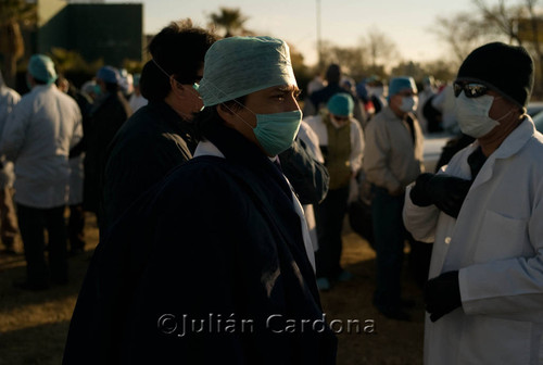Medical demonstration, Juárez, 2008