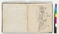 Joseph LeConte journal entry with tipped-in sketch (page 103)