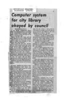 Computer system for city library okayed by council