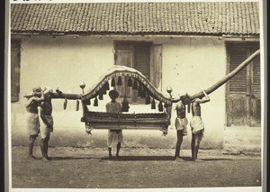 Palakin eines Rajah. Indien