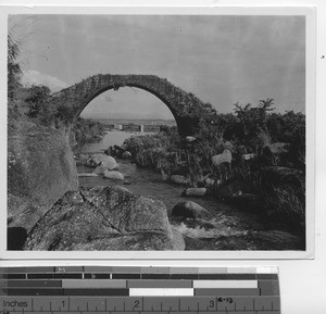 Two bridges at Wuzhou, China, 1948