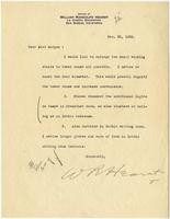 Letter from William Randolph Hearst to Julia Morgan, December 20, 1930