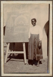 Young woman with easel, KwaZulu-Natal, South Africa, ca.1900