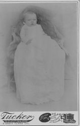 Baby photograph of Hiram Eugene Sullivan (March 17, 1894-Mune 30, 1962), youngest child of five boys of John Wesley and Etta McReynolds Sullivan of Graton, California, about 1894