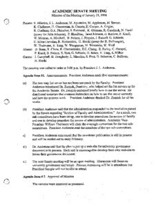 USC Academic Senate minutes, 1998-01-21