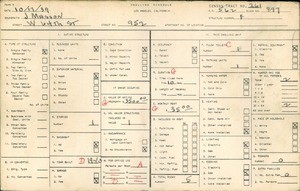 WPA household census for 952 WEST 64TH STREET, Los Angeles County
