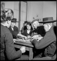 Foyer D.C.A. Card players [Men in Alsatian dress]