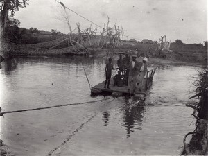 Crossing the river, in Cameroon